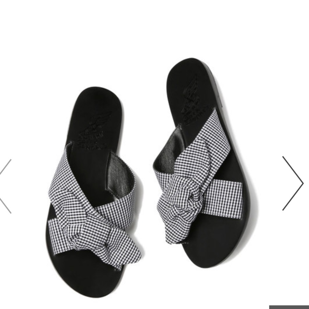 NEW • Ancient Greek Sandals • Thais Gingham Sandal - Picture 1 of 6